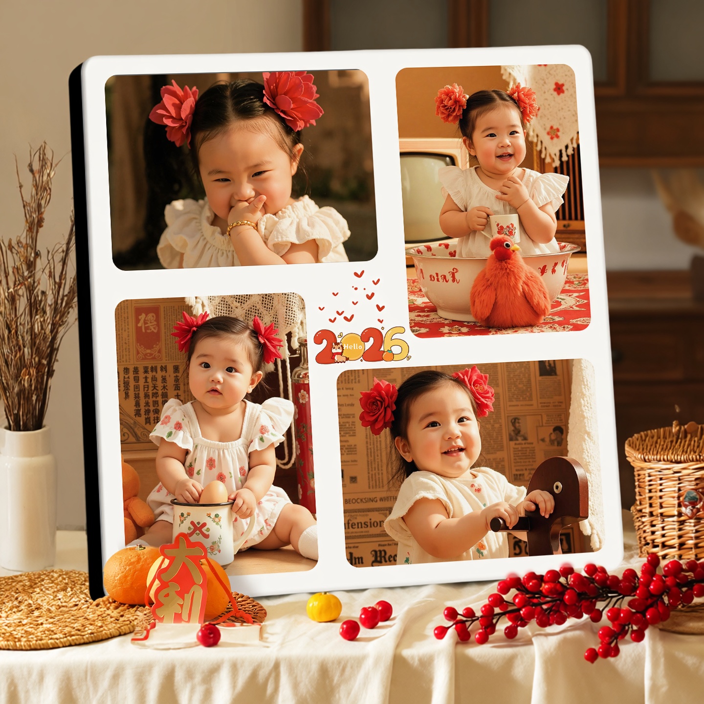 新年相框定制摆台摆件