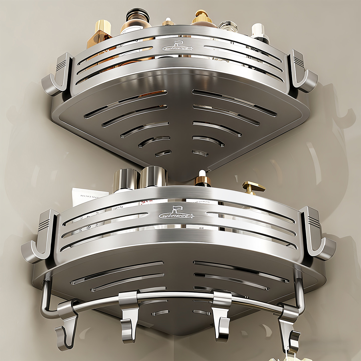 潜水艇免打孔浴室置物架卫生间三角篮壁挂架洗漱台洗手间墙角架子