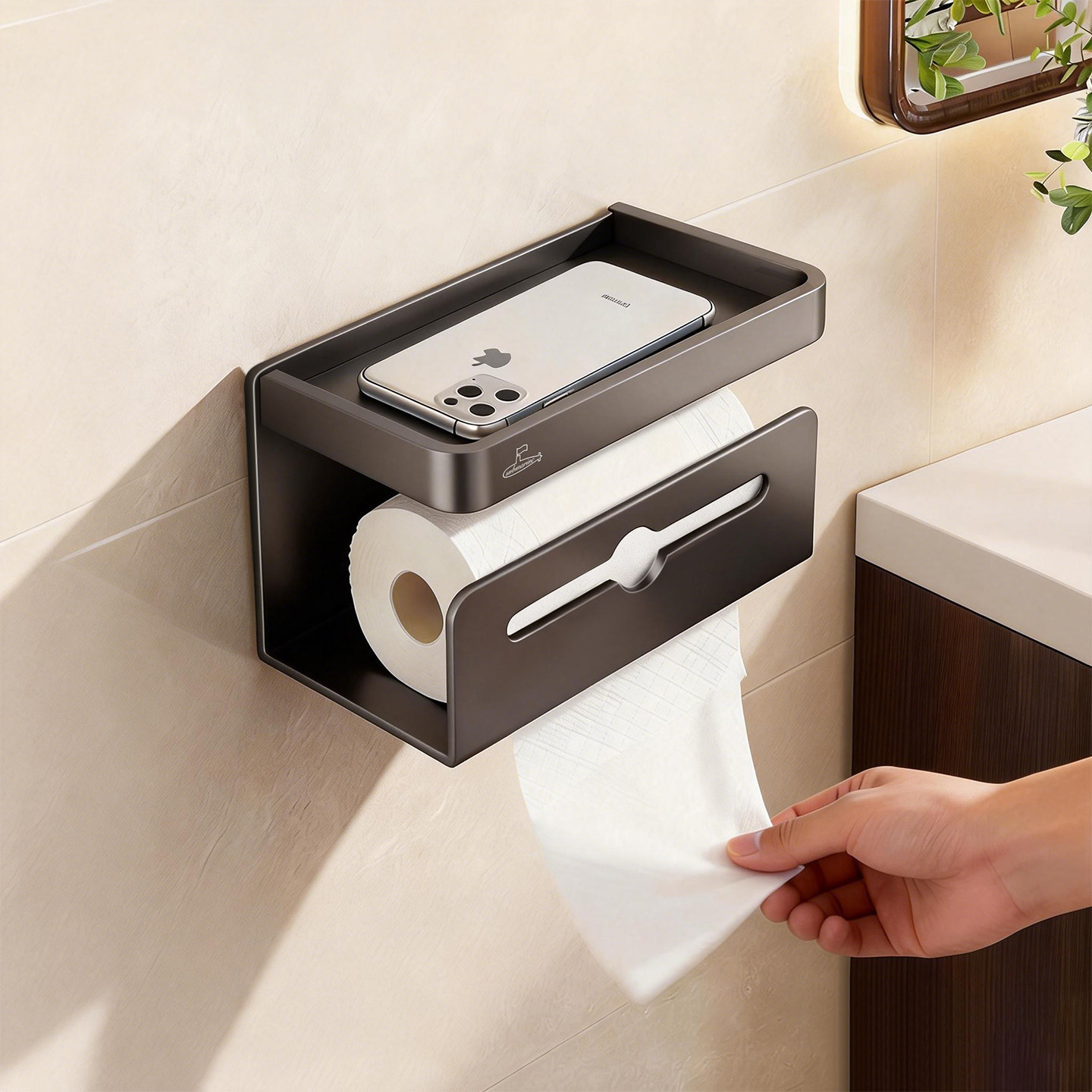 潜水艇擦手纸盒挂壁式厕所大盘卷纸盒免打孔卫生间中心抽纸卷纸盒,家装主材,卫浴置物架,淘宝优惠券,粉丝福利购,淘宝优惠卷