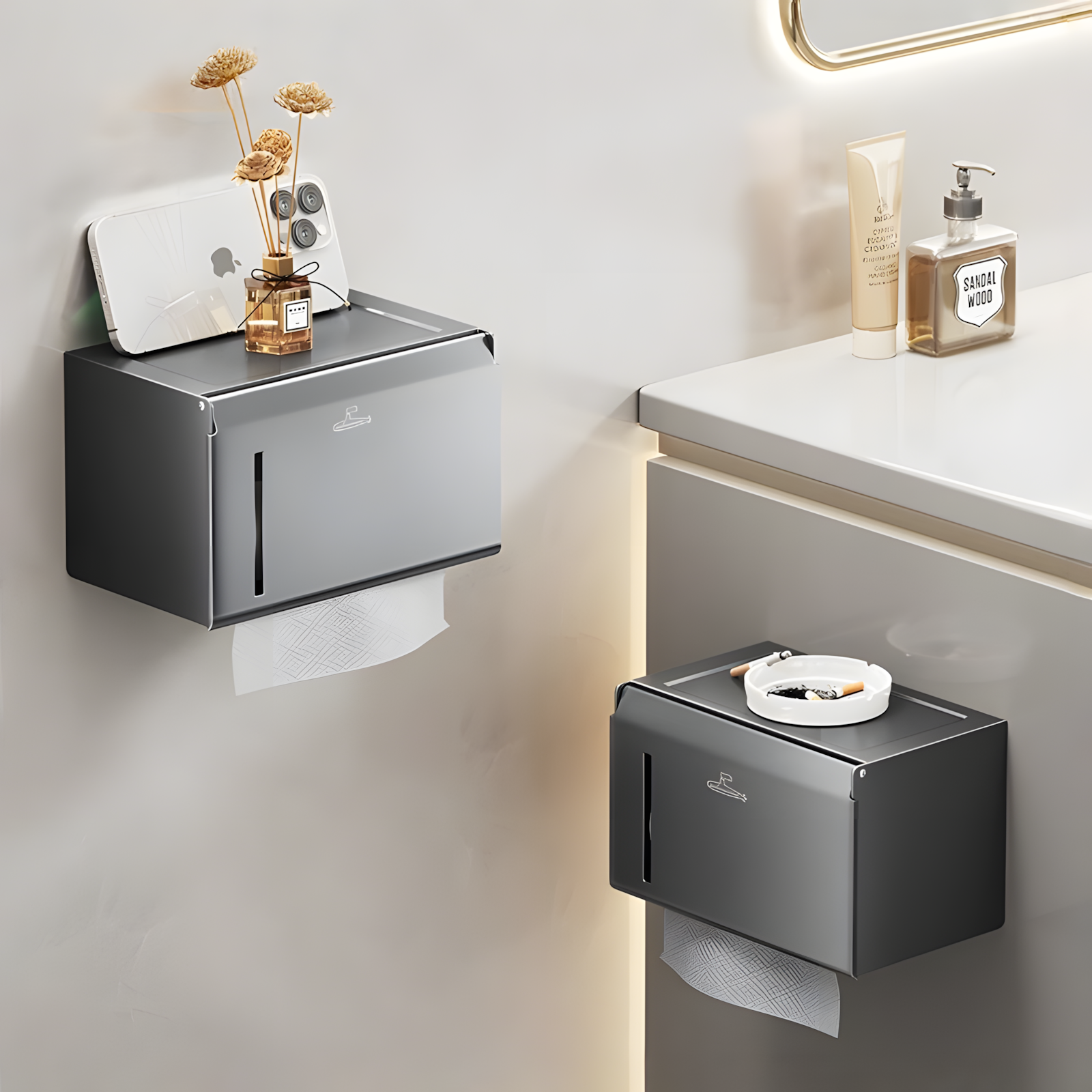 潜水艇卫生间厕纸盒免打孔厕所纸巾盒壁挂式浴室收纳卷纸置物架