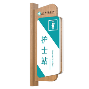 加厚实木诊室标识牌订制医院科室牌护士站指示牌眼科牙医诊所侧挂可更换门牌病房专家门诊办公室门口牌子定制