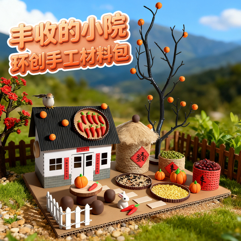 幼儿园diy手工制作小屋房子粮仓