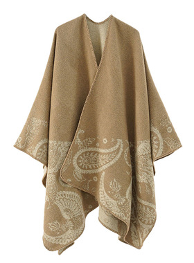 New Fashion Warm Shawl Travel Photography Style Cloak Botto