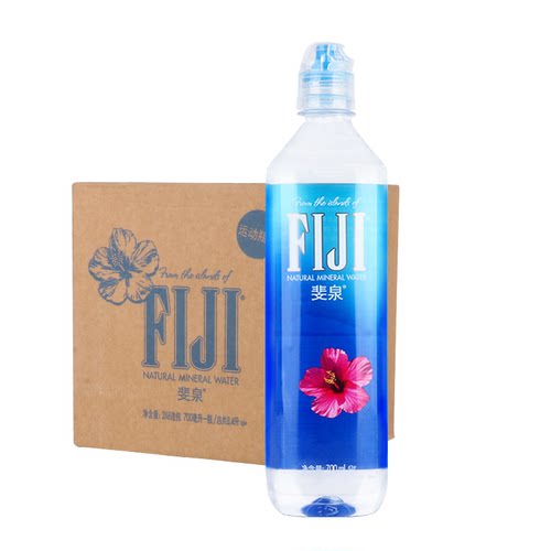 斐济进口斐泉fiji water天然矿泉水700ml*12瓶泡茶饮用水整箱
