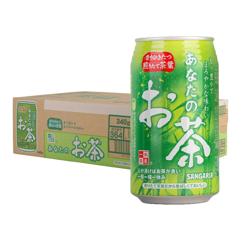 三佳利绿茶饮料340ml日本进口图片