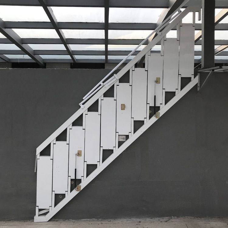 贴墙折叠楼梯靠墙家用梯loft阁楼靠墙壁挂梯登爬高收放阁楼梯