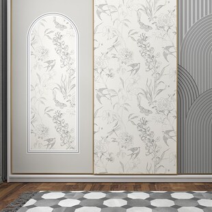 法式 饰推拉旧移门房间布置防水自粘墙纸 大衣柜门贴壁纸整张卧室装