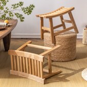 岩璞实木小凳子家用矮凳马鞍凳儿童凳餐凳客厅沙发凳换鞋 凳茶几凳