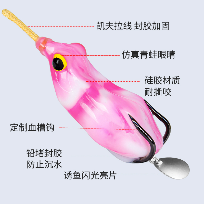 13克雷蛙套装黑鱼软虫水面系大小黑鱼通杀雷蛙改装路亚饵假饵套装