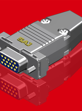 VGA金属外壳3排15针金属壳HDB15P公母头外壳锌合金壳15P串口铁壳