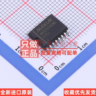 RS232芯片 MAX232AEWE+ SO-16 MAXIM(美信) 电子元件配单原装正品