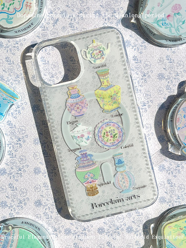 无名商店原创乾隆时期多巴胺瓷器组合适用于iphone17promax双层磁吸工艺清冷感优雅文艺国风手机壳