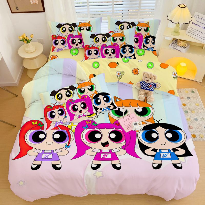 飞天小女警纯棉四件套儿