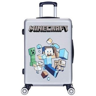 箱旅 世界Minecraft行李箱儿童生日礼物拉杆箱包16寸密码 新品 我