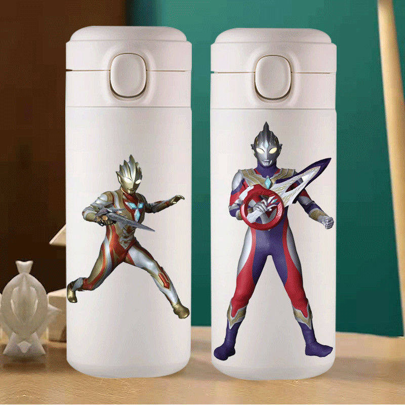 2025开学季奥特曼保温杯儿童学生定制水杯子特利迦弹盖式水壶304