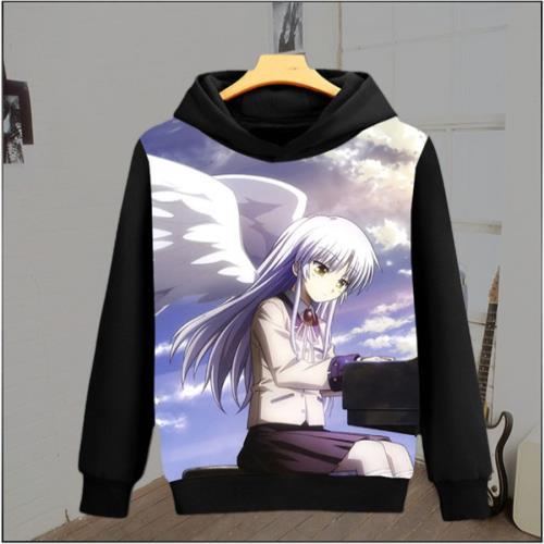 2024日本动漫衣服Angel Beats 立华奏 卫衣男女套头连帽加绒秋冬