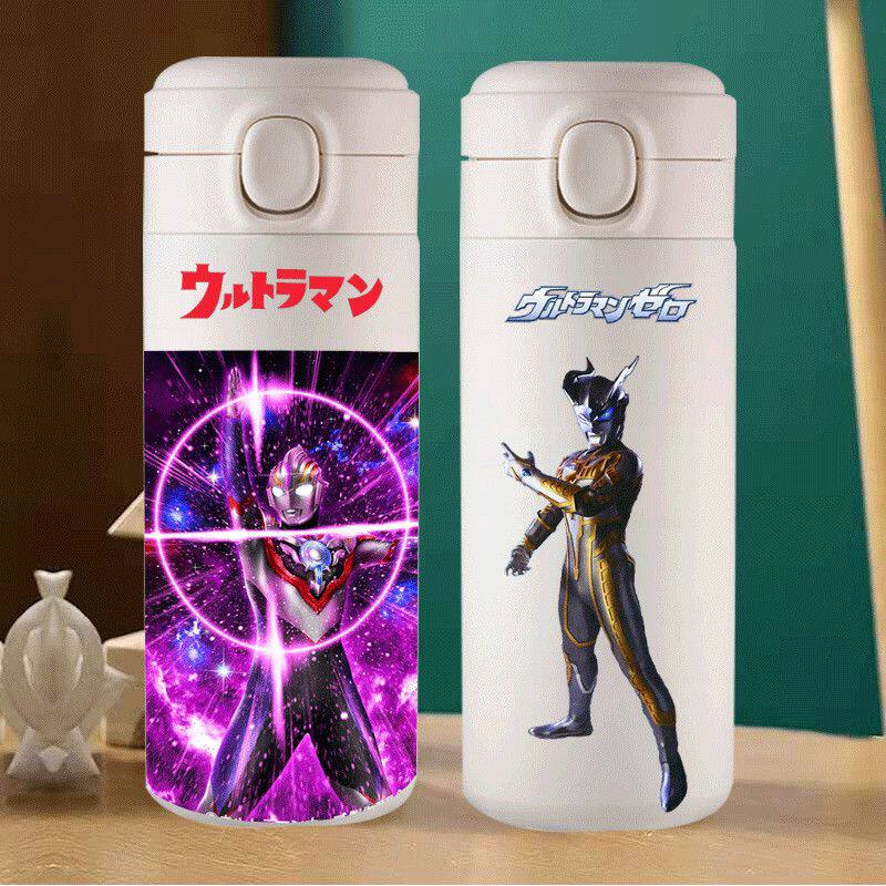 2025迪迦赛罗奥特曼保温杯奥特变身定制水壶儿童动漫水杯弹跳式炫