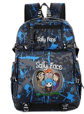 艾登森sally face书包蠢脸游戏周边动漫卡通外销中小学生双肩背包