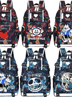 传说之下书包Undertale Flowey sans 波动狗周边游戏动漫双肩背包