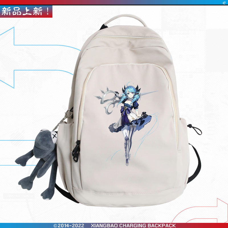 热销英雄LOL联盟灵罗娃娃格温剪刀妹游戏周边男女双肩背包休闲流