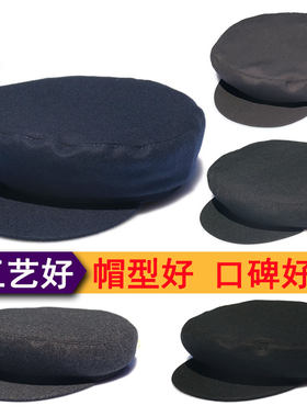 秋冬平顶帽老人经典羊毛呢鸭舌帽