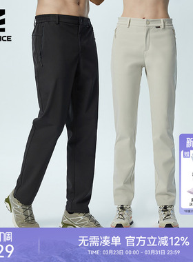 ROCKICE户外软壳裤女秋冬防风防水冲锋裤男加厚保暖登山抓绒裤