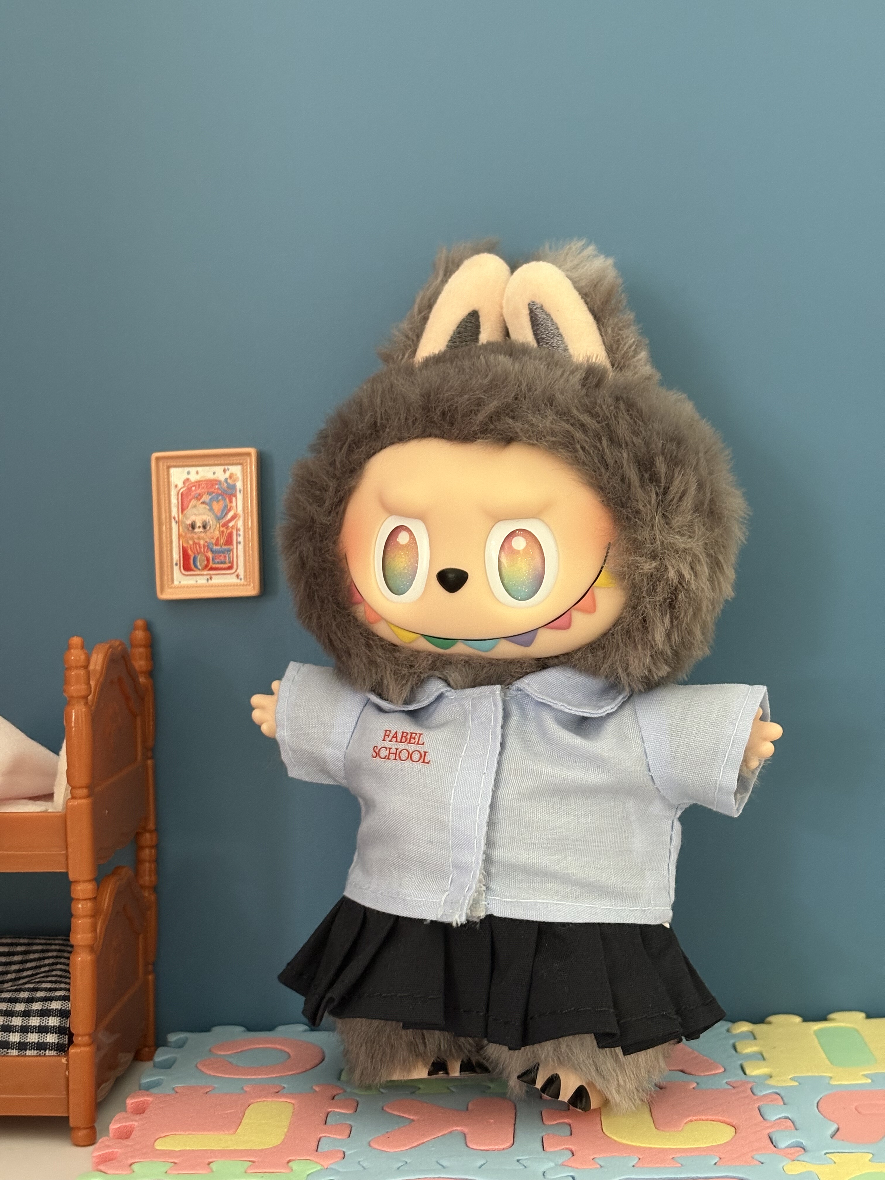 泰式校园风娃衣17厘米拉布布搪胶公仔挂件衣服饰套装手作 jk衬衫