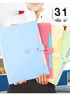 punched folder A4 paper binder ring file活页文件夹5 floors