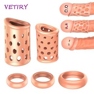 Correction for Men 5PCS Penis Foreskin Breathable Rings Set