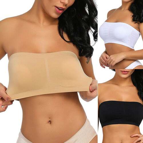 Chest Wraps Tops Plus Size Women Strapless Soft Bra 裹胸衣女