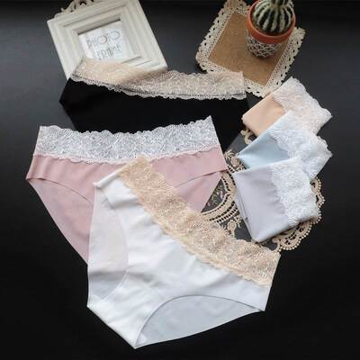 Women's Panties Ice Silk Seamless Underwear Girl Lingeri