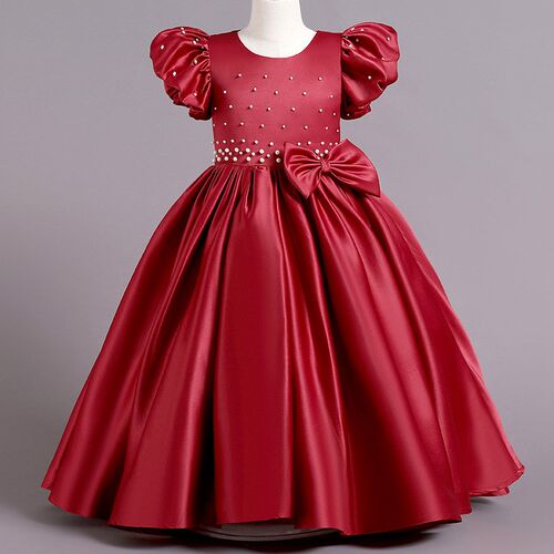 4-11year kids girl birthday dress gown女童公主花童婚礼礼服裙