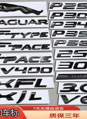 捷豹XFL/FTYPE/FPACE/EIPACE/P250/P300改装黑色中网前后尾箱车标