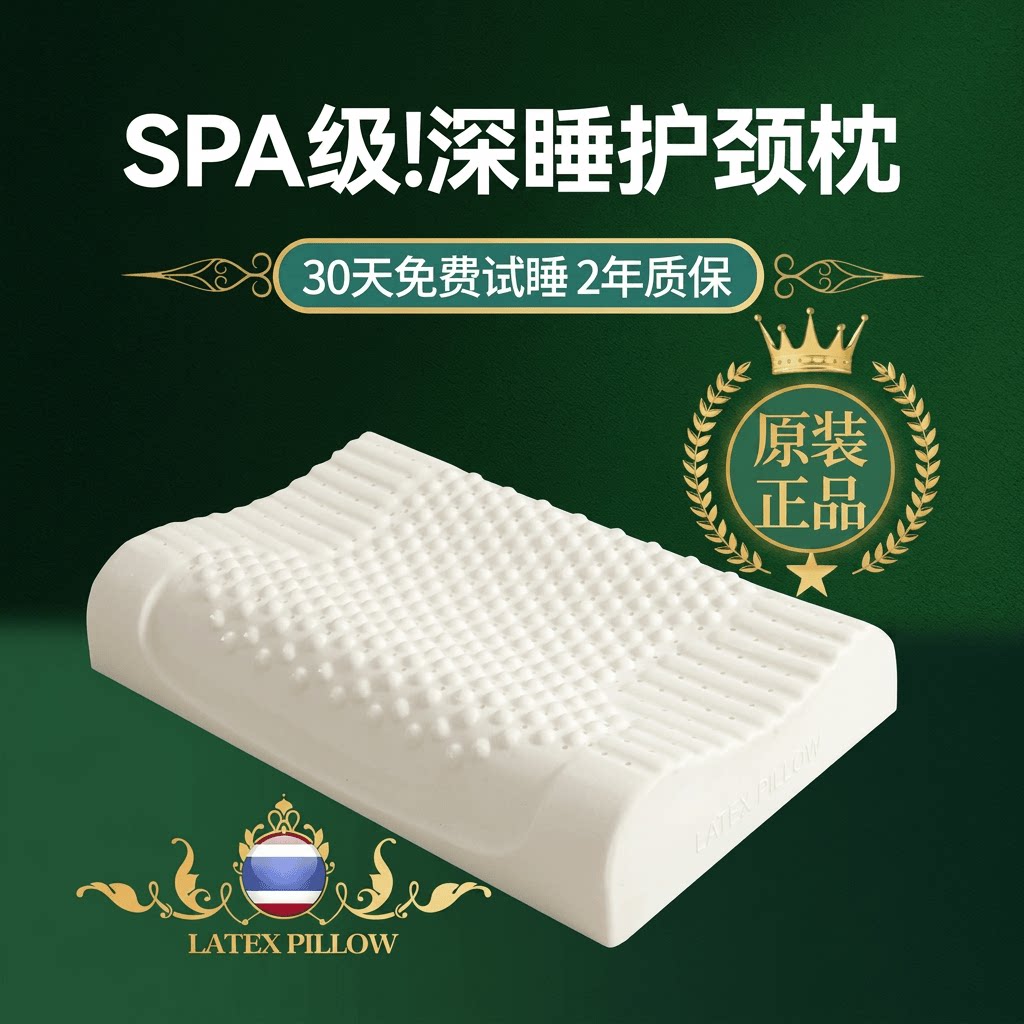 泰国记忆枕头乳胶枕家用学生一对橡胶护颈椎助睡眠低枕芯双人卧室图片