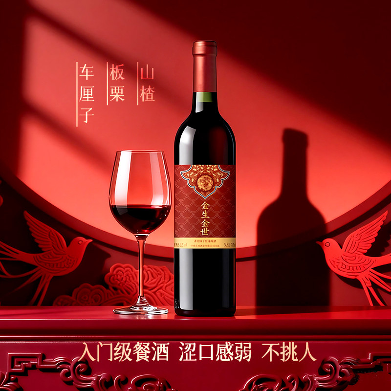 长城金生金世赤霞珠干红葡萄酒红酒国产酒750mL/瓶
