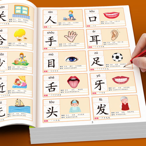 识字书幼儿认字识字大王3000字幼儿园儿童大班学前班宝宝幼儿启蒙早教书幼小衔接教材全套一日一练3到6岁益智书籍绘本认字书卡片Q