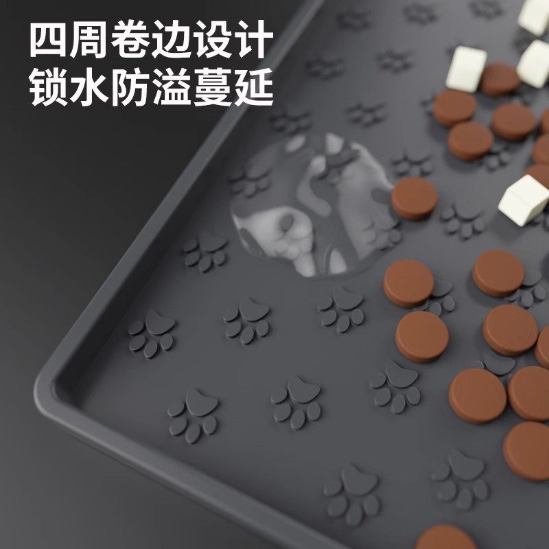 PET PLACEMATS CAT BOWL MATS CATS DOGS CATS EATING MATS SILICONE LARGE NON-SLIP WATERPROOF EDIBLE PREVENTION