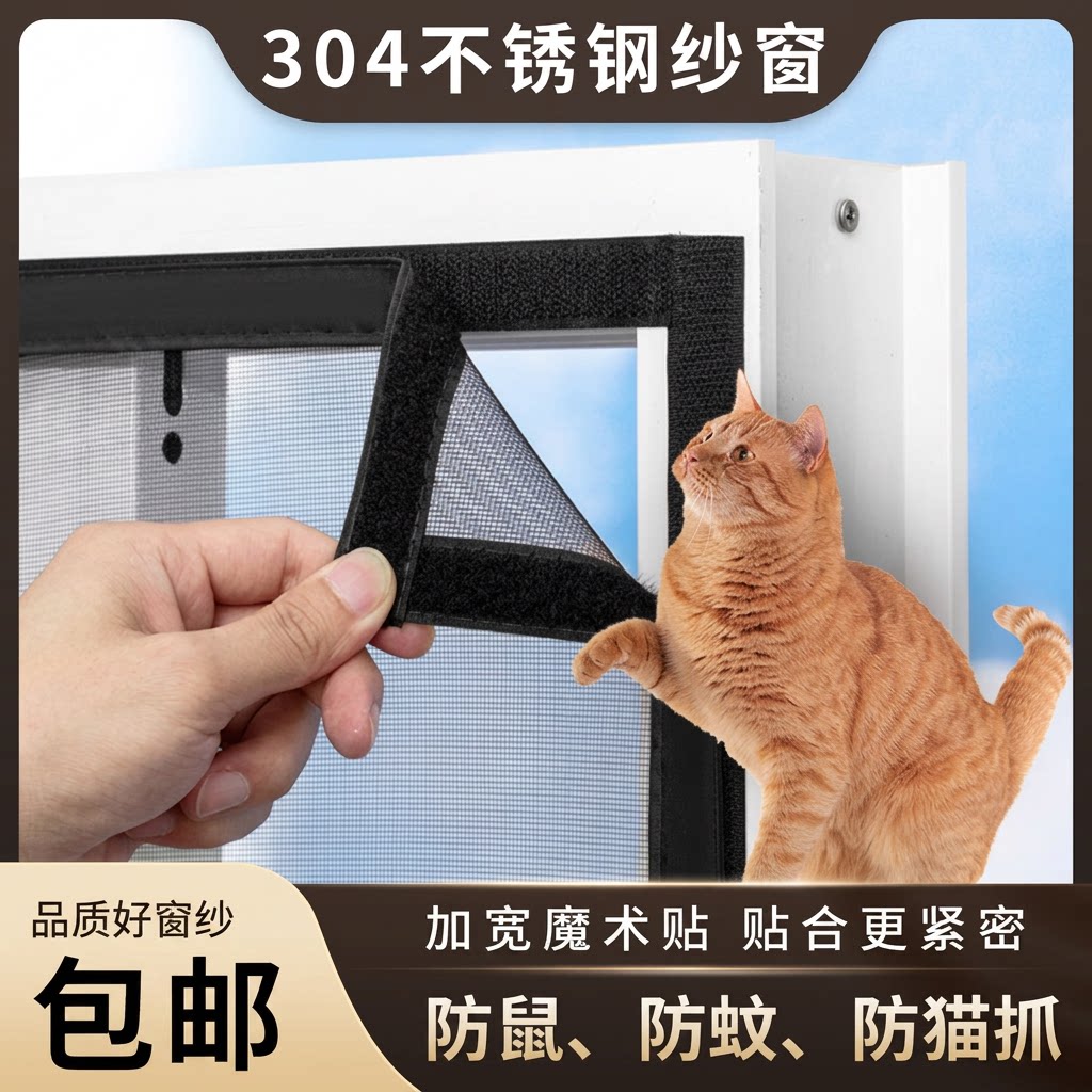 加厚加密不锈钢纱窗网图片