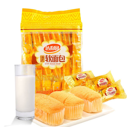 达利园软面包袋装360g18枚法式早餐奶香面包零食奶味整箱大袋代餐