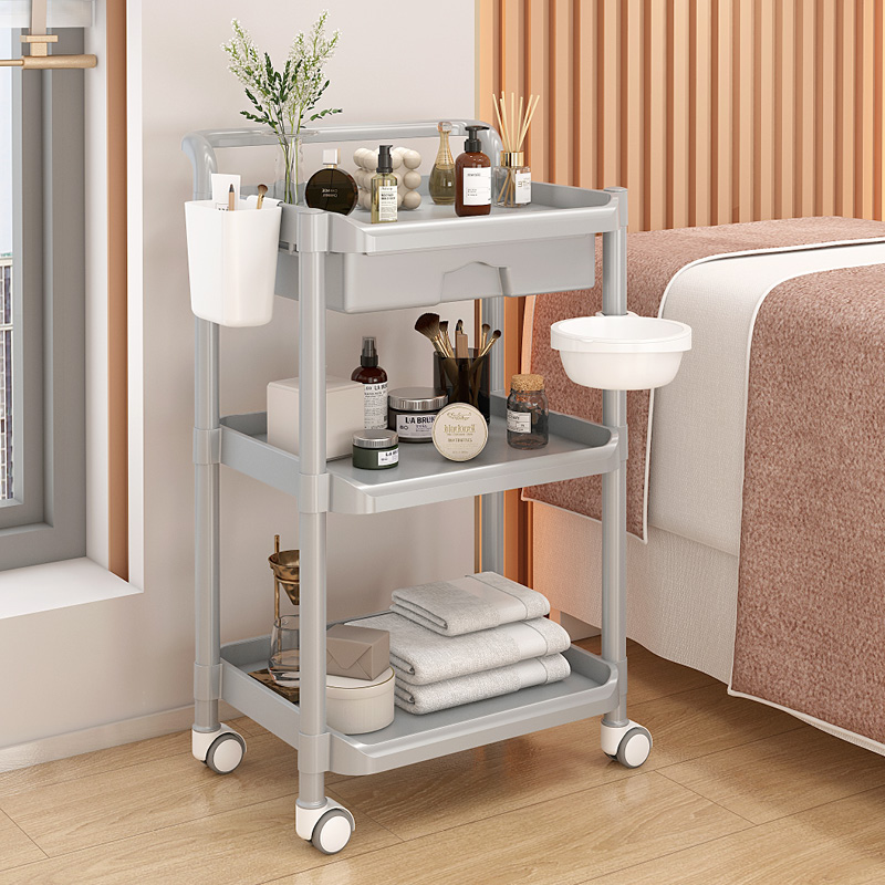 高档美手容美容院专两用小推车仪器工具车美车睫收纳置物架纹绣推