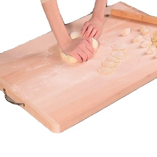 柳木面板家用抗菌防霉整木揉面赶面案板厨房菜板实木砧板大号特大