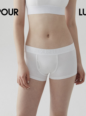 璞履 无性别复古门襟中低腰平角内裤 中性情侣款 三件装 POURLUI