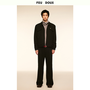 FEU DOUX 黑色呢子外套