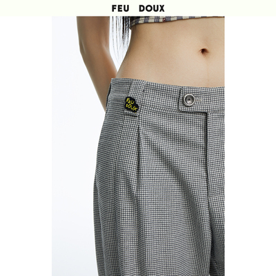 FEUDOUX通勤中腰经典直筒裤