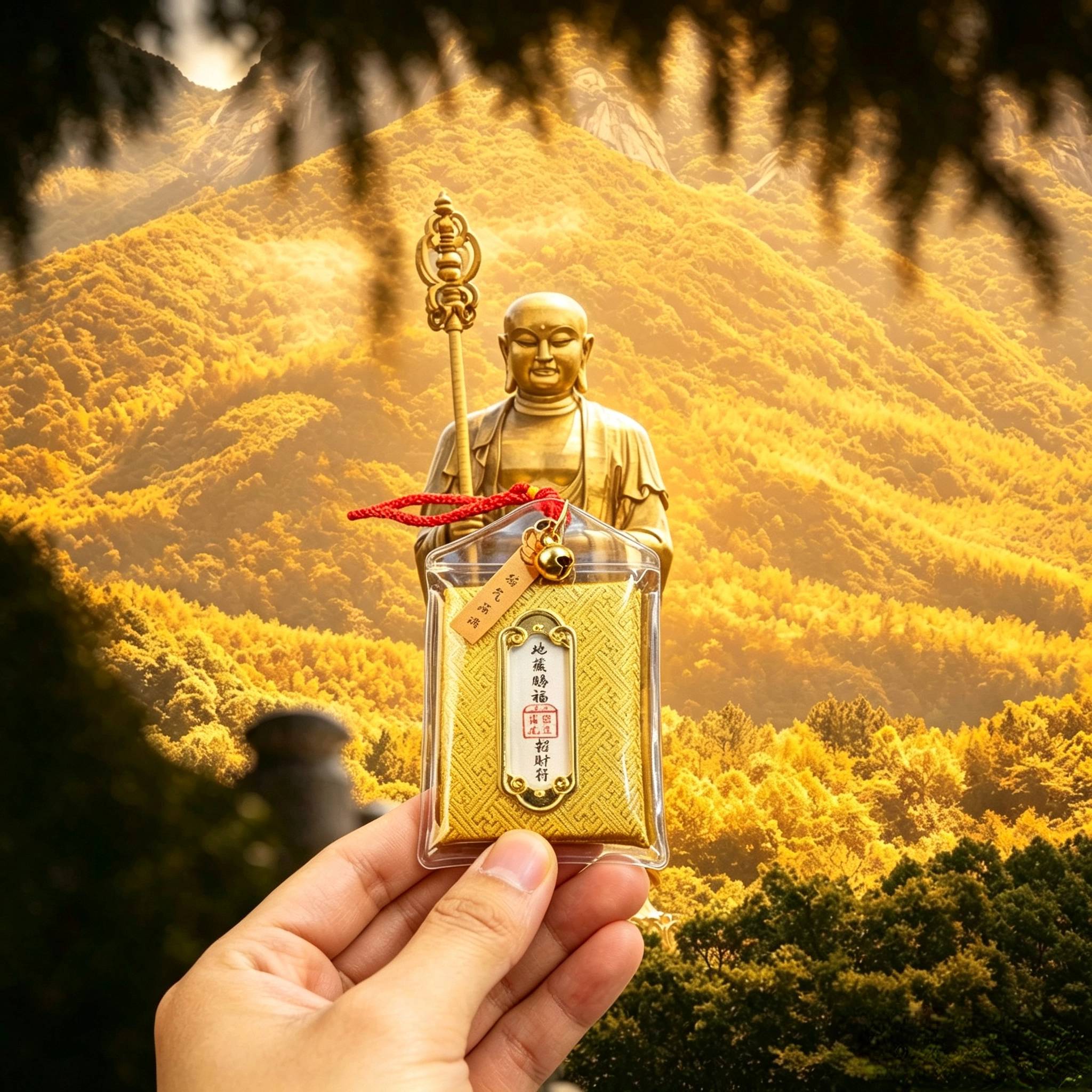 九华山香香地藏赐福锦囊招财香包