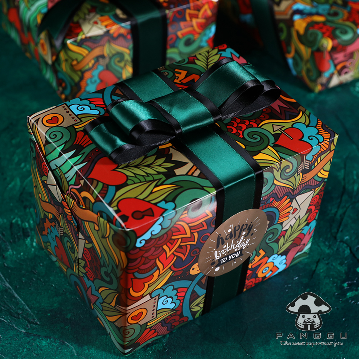 印象派超大张油画风自粘包装纸