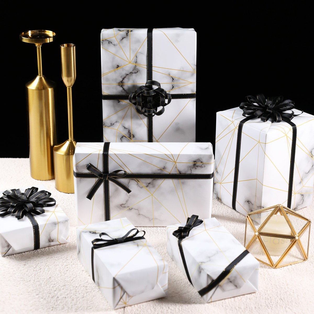 星河石纹包装纸生日礼物礼品包书皮ins圣诞送男生大理石纹纸系列教师节情人节星空自粘创意DIY礼盒装饰纸包邮