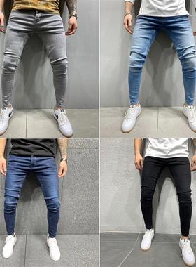 High quality stretch jeans for men pants 弹力紧身小脚牛仔裤