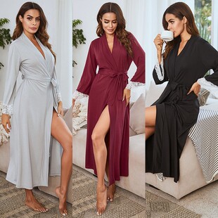 Women kimono Night dress Pajamas Nightwear gown both robe 24