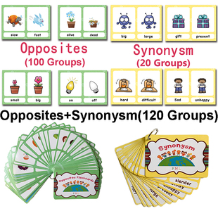 120 Groups Opposites Synonyms English Flashcards Word Card G